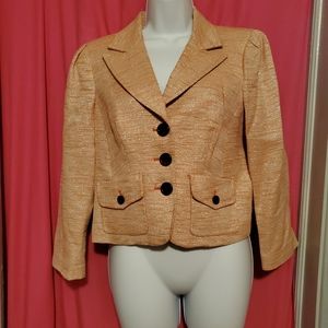 Bebe orange cropped blazer/jacket